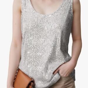 Sparkling Sequin Sleeveless Top